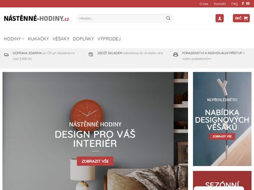 nabízíme designové nástěnné hodiny a doplňky od známých návrhářů a značek. většinu produktů máme skladem s doručením do 24h.