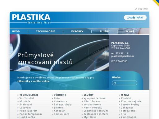 průmyslové zpracování plastů, vstřikování, lakování a montáž. plný servis při výrobě plastových technických vstřikovaných dílů. vývoj výrobků a výroba forem.