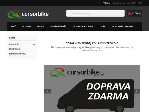 internetový obchod firmy cursor bike