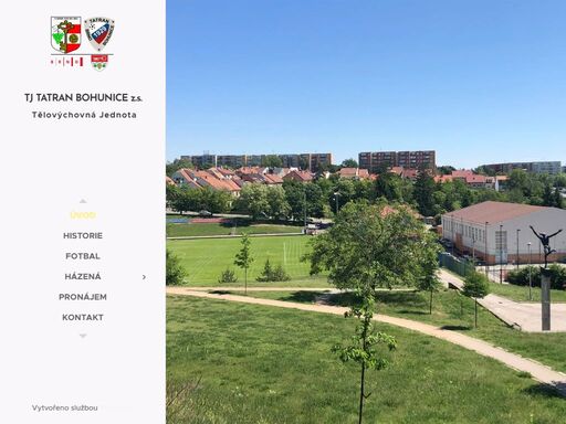 webová stránka tělovýchovné jednoty tj tatranu bohunice, která se skládá z fotbalového a házenkářského oddílu.