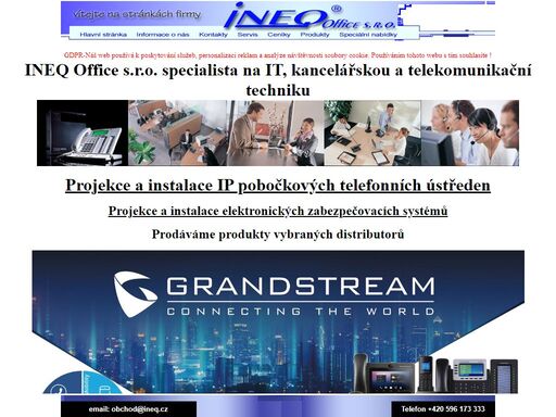 firma zabývající se převážně prodejem, distribucí a instalací výrobků firmy panasonic, dále pak záručním i pozáručním servisem telekomunikační a kancelářské techniky panasonic.