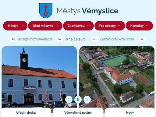 oficiální stránky městyse vémyslice
