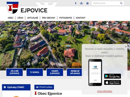 oficiální stránky obce ejpovice