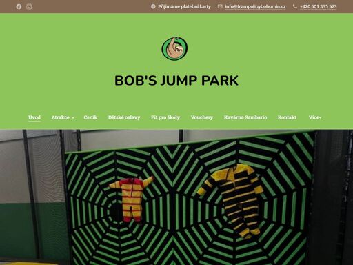 vítejte v bob's jump parku, místě plném zábavy, pohybu a nezapomenutelných zážitků! ať už hledáte adrenalinové atrakce, zábavu pro celou rodinu nebo bezpečný prostor pro nejmenší, u nás si každý nejde to své.