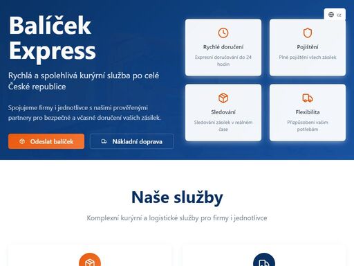 rychlé a spolehlivé kurýrní služby a nákladní doprava po celé české republice. spolupracujeme s ups, dpd, gls, dhl a zásilkovna.