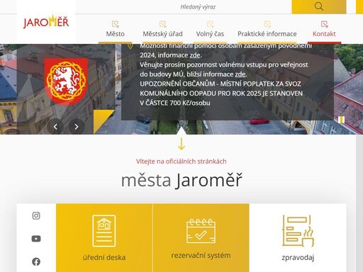 oficiální stránky města jaroměř