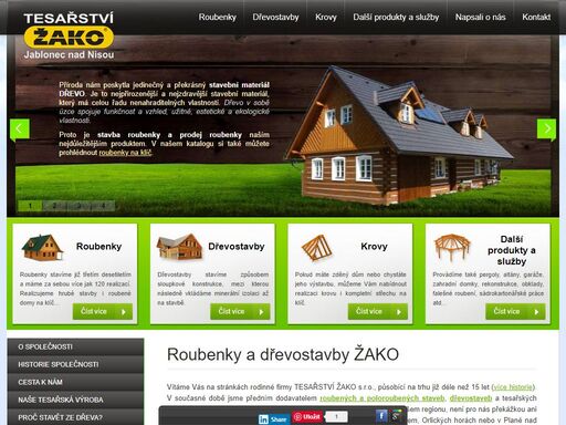 dřevěné novostavby, roubenky, dřevěné stavby a krovy od tesařství žako