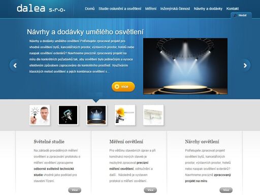 dalea, v.o.s. je specialista na měření osvětlení a hluku, zpracování protokolů o měření, návrhy a zpracování odborných studií a odbornou pomoc s územním a kolaudačním řízením.