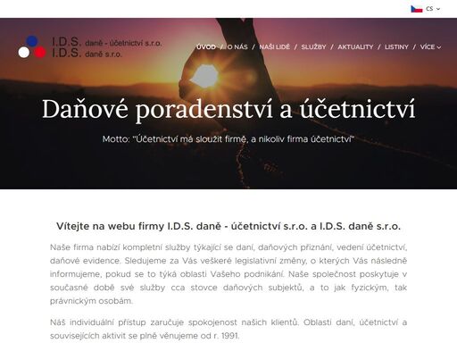 vítejte na webu firmy i.d.s. daně - účetnictví s.r.o. a i.d.s. daně s.r.o.