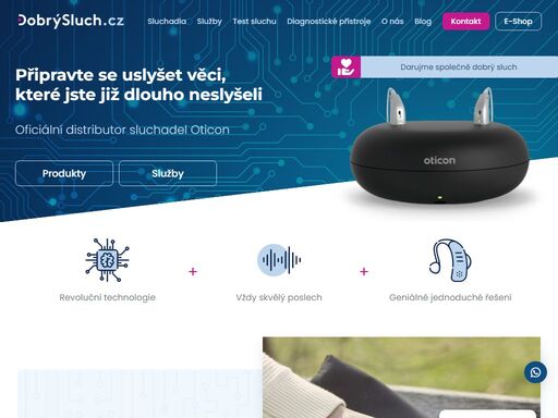 připravte se uslyšet věci, které jste již dlouho neslyšeli oficiální distributor sluchadel oticon produkty služby darujme společně dobrý sluch revoluční technologie vždy skvělý poslech geniálně jednoduché řešení zaměřeno na lidi chceme změnit životy lidí se ztrátou sluchu chápeme, že osvobodit lidi od omezení ztráty sluchu, vyžaduje pochopení toho, jak žijí své životy a jak funguje