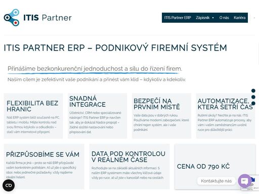jsme společnost zabývající se prodejem a rozvojem naší komplexní podnikové aplikace itis podnik erp crm, konzultacemi a analýzou vnitrofiremních procesů.