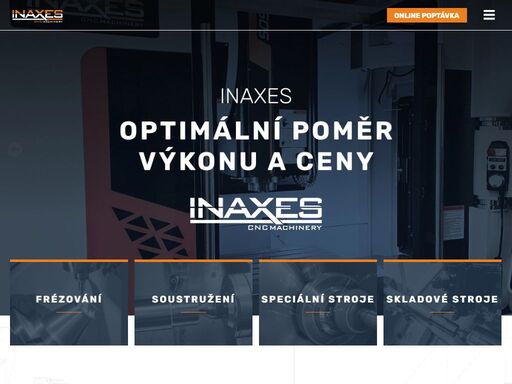společnost cnc - inaxes s.r.o. se orientuje na prodej a servis nových cnc obráběcích strojů. od roku 2006 nabízíme stroje pod vlastní obchodní značkou inaxes cnc machinery a postupným vývojem zastupujeme vybrané výrobce cnc obráběcích strojů v české republice.