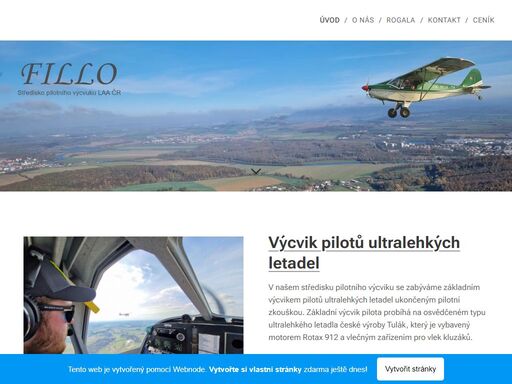 výcvik pilotů ultralehkých letadel