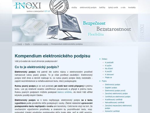 kompendium elektronického podpisu. váš průvodce do nové dimenze podepisování. časté dotazy. legislativní a technické pojmy. krypto-úvod.