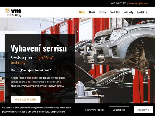 vm consulting vybavení servisů mnoho firem dovede stroj prodat, ale jen málokterá dokáže zajistit odbornou instalaci.