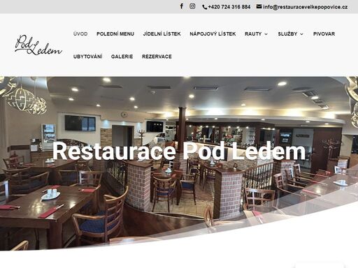 restaurace pod ledem nabízí skvélé jídlo, pivo z místního pivovaru a útulnou atmosféru. navštivte nás ve velkých popovicích a užijte si gastronomické zážitky.