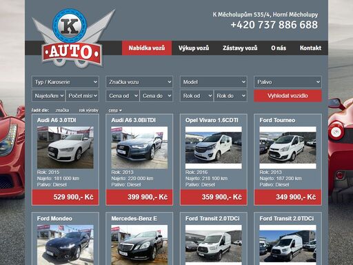 zabýváme se výkupem, prodejem a komisním prodejem osobních automobilů všech značek. zprostředkujeme vám leasing, úvěr nebo zpětné financování vašeho vozu. zastoupíme vás na dsa nebo při zařízení stk.