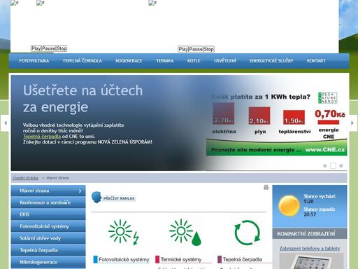 fotovoltaické elektrárny, fotovoltaika, termické solární systémy, tepelná čerpadla, veřejné osvětlení, energetický management, úspory energie, elektromobilita