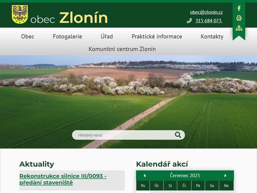 oficiální stránky obce zlonín