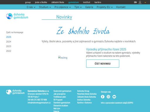 gymnázium duhovka je soukromé česko-anglické montessori gymnázium v praze. studujte osmileté gymnázium s českou maturitou či ib program. nabízíme dálkové čtyřleté studium s maturitou dálkově.