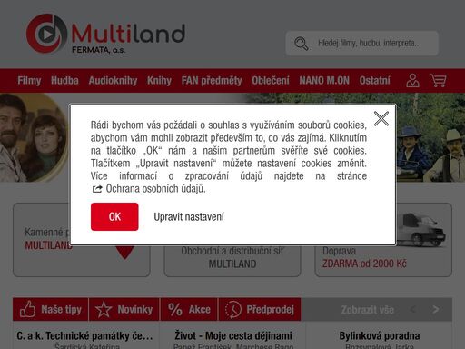 hudba na cd i lp, filmy a hudební a filmové předměty a dárky - to vše najdete u nás na eshopu a 6 vlastních prodejnách. více než 18000 produktů skladem. doprava od 49 kč