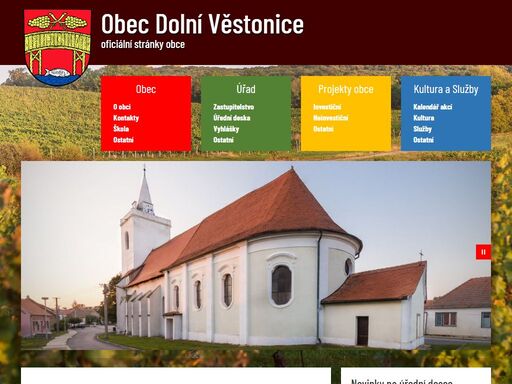 oficiální webové stránky obce dolní věstonice