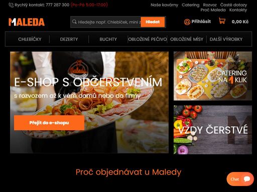 lahůdky maleda - chlebíčky, obložené mísy, zákusky, dezerty. dnes objednáte, zítra čerstvé dovezeme. 7 dní v týdnu. po celý rok. doprava zdarma! navíc nás můžete navštívit naší kavárně maleda již 5x v ostravě. nabízíme rovněž cateringové služby pro 20 až 700 osob.