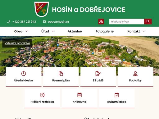 oficiální stránky obce hosín