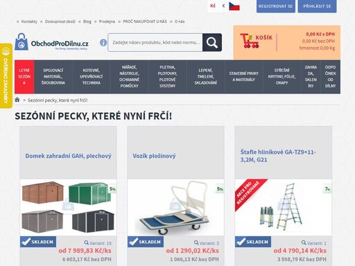obchod pro dílnu nabízí vše pro každého kutila. rádi vám poradíme s nákupem. posíláme balíky i palety po celé čr i na slovensko. doprava nad 4 500 kč je zdarma + 5 % sleva na vše pro registrované!