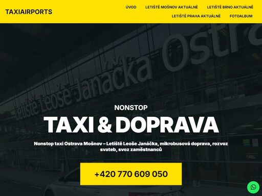 nonstop taxi ostrava mošnov letiště leoše janáčka. spolehlivá a rychlá přeprava 24/7. komfortní jízda, profesionální řidiči a dostupné ceny.