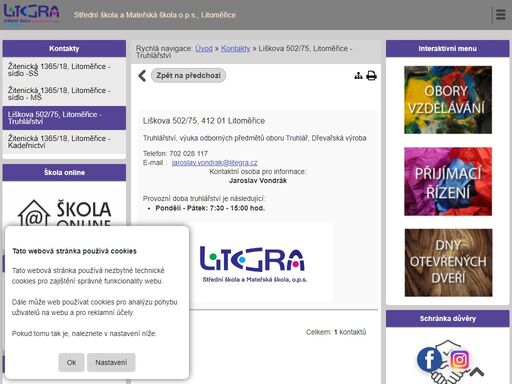 střední škola a mateřská škola o.p.s., litoměřice