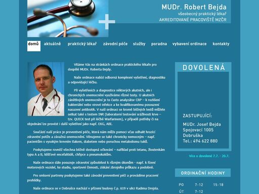 robert bejda, lékař v oboru všeobecný praktický lékař - praktický lékař pro dospělé.
