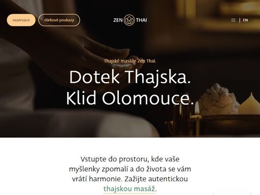 zažijte autentické tradiční thajské masáže v příjemném prostředí zen thai. naše zkušené thajské masérky vám pomohou uvolnit svalové napětí, zlepšit krevní oběh a obnovit životní energii. nabízíme olejové, bylinné a terapeutické masáže na míru vašim potřebám. navštivte nás a dopřejte si chvíle relaxace a harmonie. objednejte se ještě dnes!