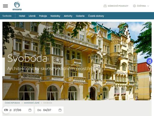 ? kompletní lázeňský zážitek ? uprostřed přírody ? minerální koupele ? popíjení léčivé vody ? lázeňské centrum palladio ? komplexní procedury  ? 3*s svoboda health spa hotel  ? česká republika ? mariánské lázně ? ensana hotels ? rezervovat nyní! 