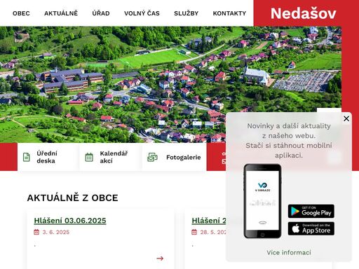 oficiální stránky obce nedašov