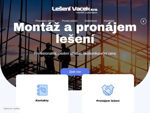 lešení vacek s.r.o. provádí montáž,demontáž,poskytuje pronájem, půjčovnu a dopravu lešení a pojízdného lešení v českých budějovicích.