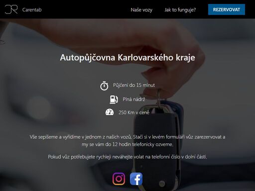 půjčte si od nás vozidlo na dobu, kterou potřebujete či chcete. stačí vyplnit náš webový formulář a auto máte zarezervované. vyřízení do 15 minut a dovoz po celém karlovarském kraji!