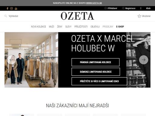 ozeta je značka, která si za více než deset let působení na světovém trhu módy získala všeobecné uznání a důvěru zákazníků různých zemí.