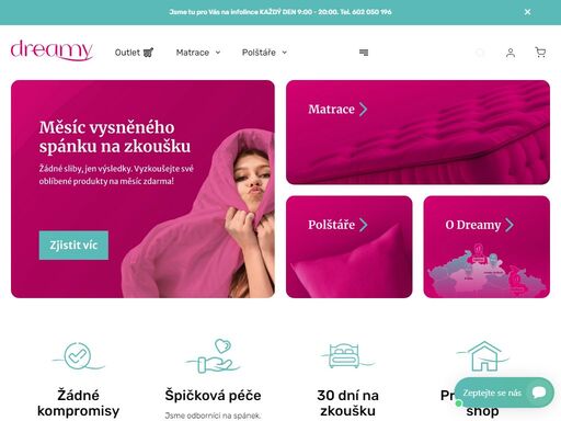 kvalitní matrace, postele, přikrývky, polštáře a prostěradla pro co nejlepší spánek. najdete nás v olomouci a liberci. zasíláme po celé čr.
