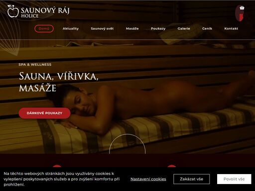 nevšední relaxační centrum saunový ráj v holicích ve východních čechách. sauny, páry, masáže, vířívka aj. v okolí pardubic, hradce králové, vysokého mýta.
