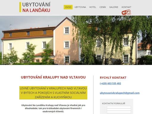 www.ubytovanivkralupech.com