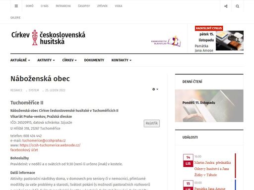 třetí největší křesťanská církev v české republice, oficiální stránky ústřední rady v praze
