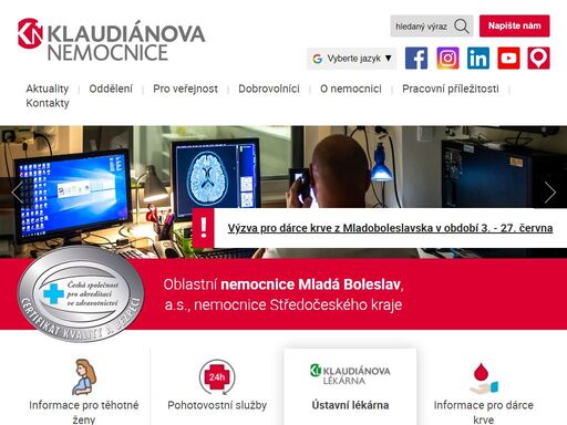 www.klaudianovanemocnice.cz