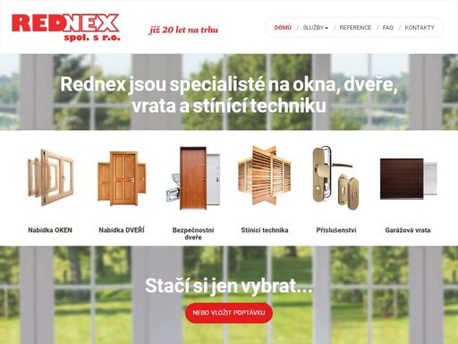 kvalitní okna a dveře od renomovaných, výhradně českých výrobců s rychlou montáží za dobrou cenu - to je rednex klatovy. na trhu jsme již 20 let!