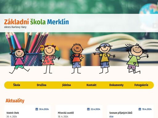 oficiální webové stránky základní školy merklín