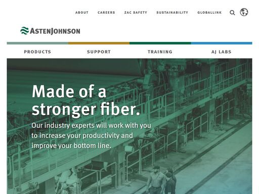 astenjohnson is a global manufacturer for the paper industry, supplying paper machine clothing like press fabrics, forming fabrics, dryer fabrics, and other advanced filtration fabrics to paper mills and pulp mills around the world.