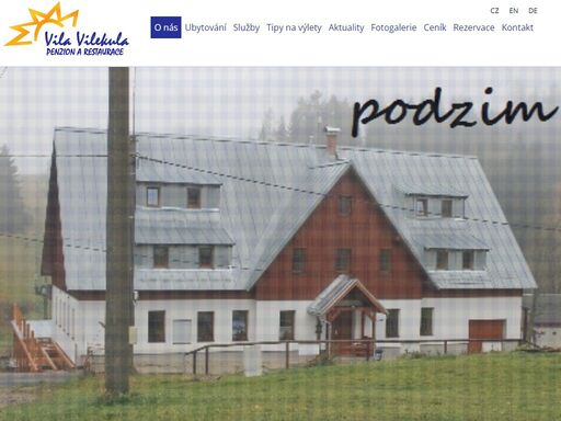 ubytování hrabětice - penzion a restaurace vila vilekula nabízí ubytování v srdci jizerských hor.
