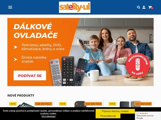 provádíme montáže a prodej satelitní techniky.  programujeme náhradní dálkové ovladače přesně na míru.