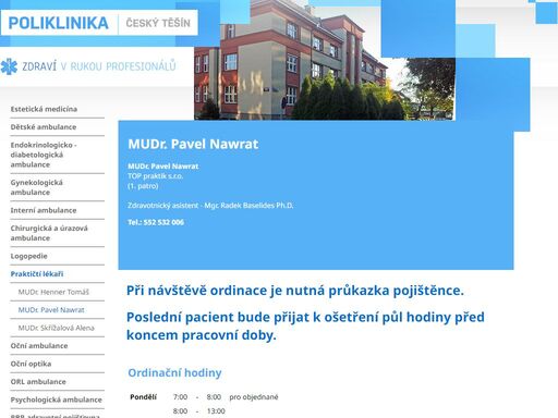 www.poliklinikatesin.cz/mudr-pavel-nawrat