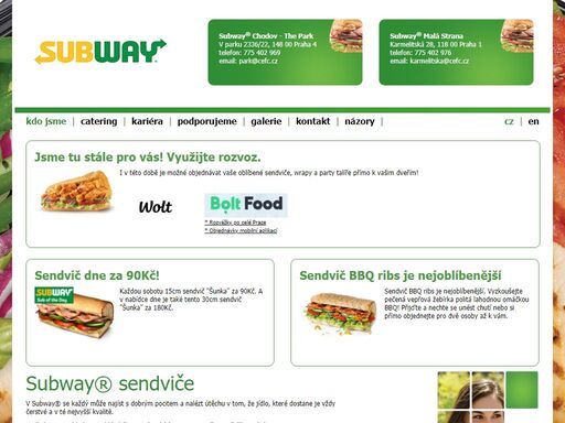 subway® je nejznámější sendvičový řetězec s více než 34.000 lokalitami po celém světě. značka se stala první volbou pro všechny, kteří hledají rychlé a výživné občerstvení. od počátku svého vzniku má společnost jasnou vizi, nabízí čerstvé a chutné sendviče připravené přesně podle přání zákazníka.